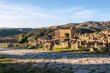 Djémila, Algeria - 05/09/2015: Ancient Roman ruins of Djémila (Cuicul)