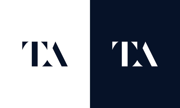 Abstract letter TA logo. This logo icon incorporate with abstract shape in the creative way.