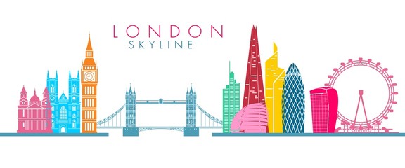 Abstract city background with buildings and skyline, London © tatoman