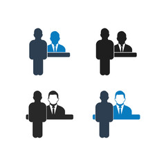 Customer Service Icon set. Flat style vector EPS.