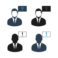 Decision Making Icon set. Flat style vector EPS.