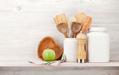Set of various kitchen utensils