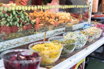 Sales of fruits, vegetables and legumes.Salad of vegetables