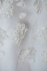 Obraz na płótnie Canvas close up wedding dress lace