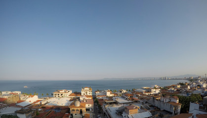 Puerto Vallarta, Jalisco, Mexico. Panorama of the tropical coastal town of Yelapa near Puerto Vallarta, Mexico