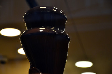 Focus on a chocolate fountain