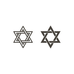 Vector illustration of star of David,symbol of Israel