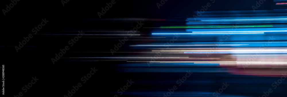 Canvas Prints abstract motion light trails on the dark background