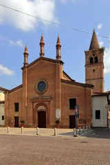 Obraz premium church in the city center of busseto in italy