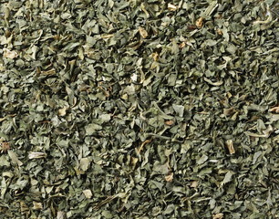 Dry celery leaves pile, background and texture