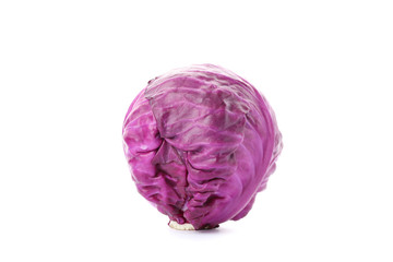 Fototapeta premium Nutritious red cabbage isolated on white background