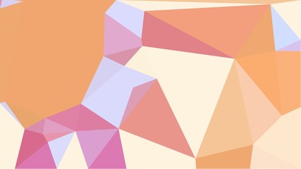 multicolor triangles with light salmon, linen and pastel magenta color. abstract geometric background graphic. can be used for wallpaper, poster, cards or graphic elements