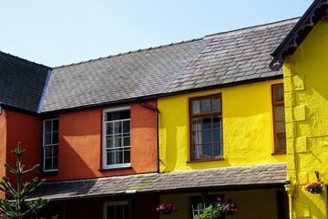 Bright Yellow House Front in Wales