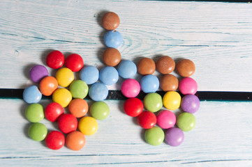 eine Lunge aus Smarties