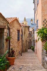 Fototapeta na wymiar Sainte Agnes village houses in Provence, France