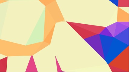 triangles background with moccasin, royal blue and moderate red colors. can be used for wallpaper, poster, cards or graphic elements