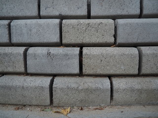 Muro de ladrillo gris tetris