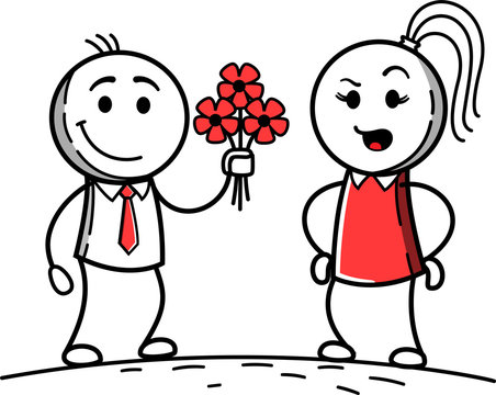 Vector Stickman Cartoon Character concept