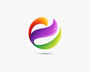 Abstract Letter E logo template