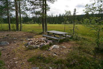 Nature picnic area in Sweden