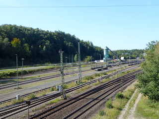 Fototapeta na wymiar Bahnhof Stolberg Rhld. bald ein grosser Railport im Dreländereck Deutschland - Belgien - Niederlande