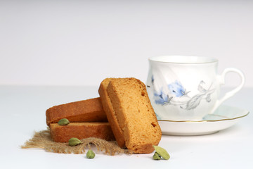 Crunchy Rusk or Toast for healthy life.