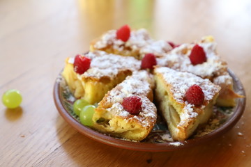 sweet cake with  fruits