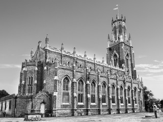 St George the Martyr Church, Ramsgate, Kent, UK in monochrome.