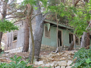 old house in forest abandon prison Goli otok