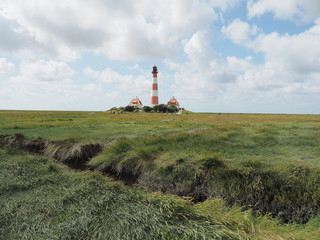Leuchtturm Westerheversand &ndash; Wahrzeichen der Halbinsel Eiderstedt in Schleswig-Holstein