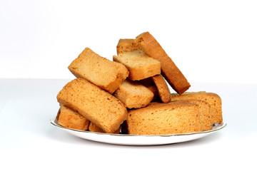 Crunchy Rusk or Toast for healthy life.