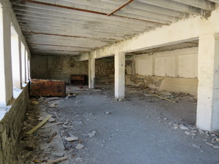 Fototapeta na wymiar abandoned building abandon prison Goli otok