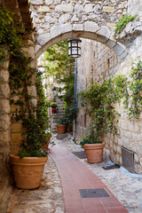 Fototapeta na wymiar Eze village path in Provence, France