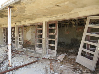 building under construction abandon prison Goli otok