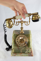Imagen de un telefono antiguo de antes de la decada de 1960