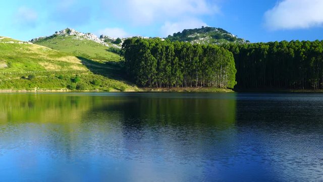 El Juncal reservoir - Embalse de El Juncal, R&iacute;o  Chirlia, Guriezo, MOC Monta&ntilde;a Oriental Costera, NATURA 2000, Cantabria, Spain, Europe