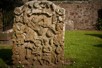 grave stone at the auld kirk in ayr