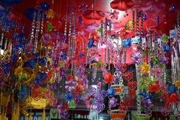 Naklejka premium lanterns in chinese temple