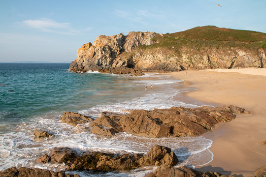 Plage de Pors-P&eacute;ron, Finist&egrave;re, Bretagne, France