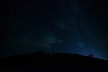 Starry sky in the mountains