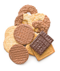 Different types of sweet biscuits.