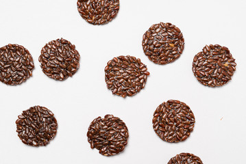 keto flax crackers, top view