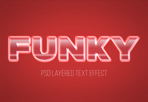Layered Lit Glass Text Effect Mockup
