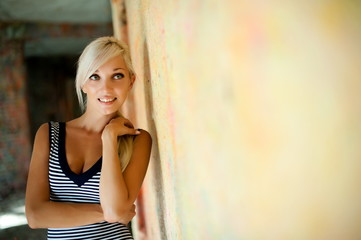 Naklejka premium beautiful girl