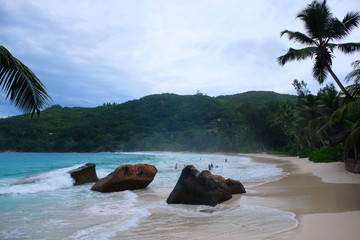 Romantic beach of the Seychelles