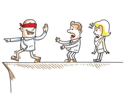 Blind Leader Going into Pitfall