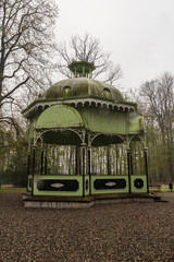 Historical gazebo on Park Miejski public park in Prudnik town in Poland