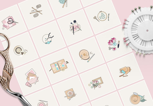 Crafts and Hobbies Icon Set