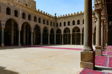 La mosquée Al-Nasser Mohammed Ibn Kalawoun vue de l'intérieure