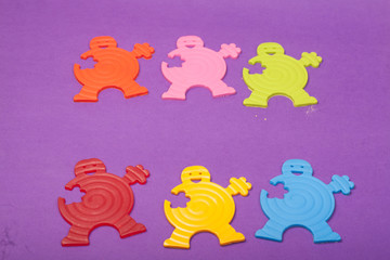 happy colorful dolls